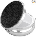 Black Leopard Pill Case, Pill Box 3 Compartments Metal Small Pill Holder with Mirror Mini Travel Pill Container for Purse Pocket Women Men