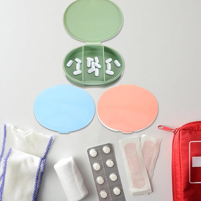 3pcs Travel Organizer Compact Portable Medicine and Vitamin Container Material Sealed Design for Storage for Travel Office and Outdoor Use