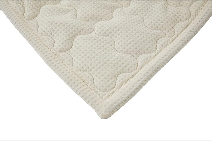 ZZZhen Weighted Blanket - High Breathability - 48''72'' 15LB - Premium Heavy Blankets - Calm Sleeping for Adult and Kids, Durable Quilts Waffle White, 48''72'' - 15LB