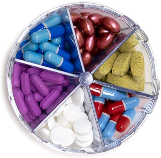 Monster & Monster Jr Supplement Medication Pill Dispensers 2 Pack with Labels, Extra Large and Small Pill Container Bottles Handle Almost Any Supplement, Easy to Dispense (Monster & Monster Jr.)