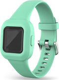 FitTurn Band Compatible with Garmin vivofit jr. 3 Bands Kids Replacement Accessory Soft Silicone Band 130-175mm Size for vivofit jr 3 Fitness Tracker Ages 4+ for Kids Wristbands (Pine Green)