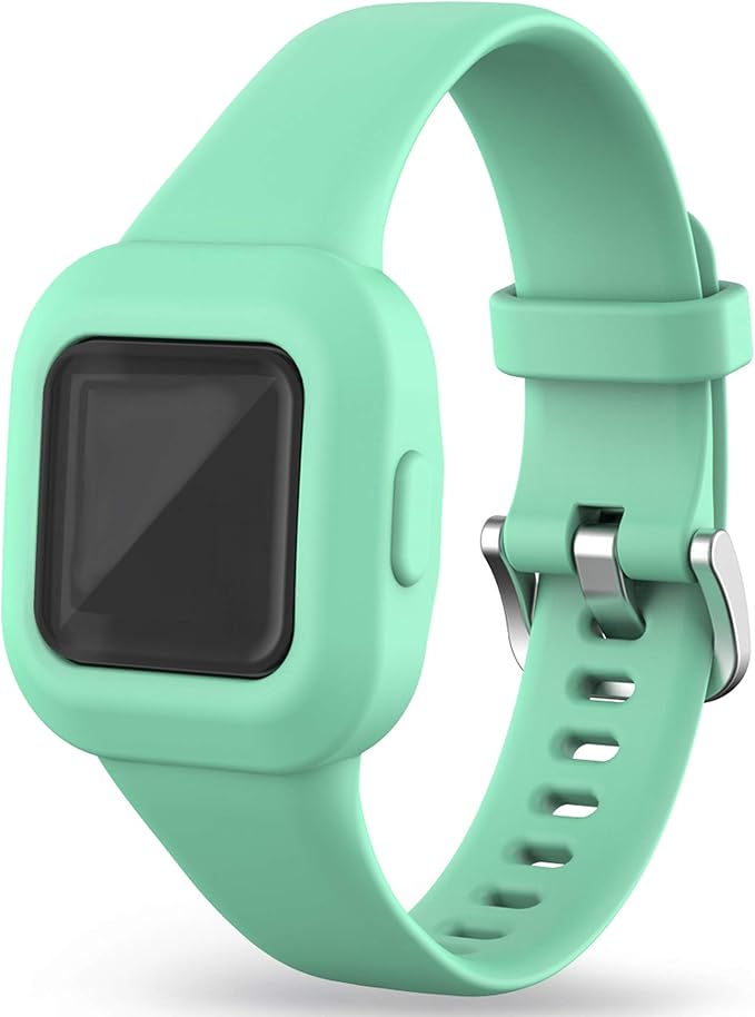 FitTurn Band Compatible with Garmin vivofit jr. 3 Bands Kids Replacement Accessory Soft Silicone Band 130-175mm Size for vivofit jr 3 Fitness Tracker Ages 4+ for Kids Wristbands (Pine Green)