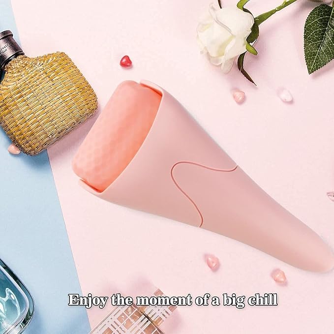 Ice Roller for Face,Eyes,Facial Massager Tool,Soothing Skin Care Tool,Cooling Skincare Device for Puffiness,At-Home Spa Gift for Women(Pink)