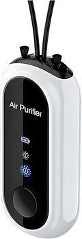 Portable Air Purifier Necklace,Personal Small Air Purifiers,100% No Static Electricity,Rechargeable Ionizer,for Bedroom,Car and Airplane,Black