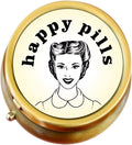 Happy Pills Brass Pill Box