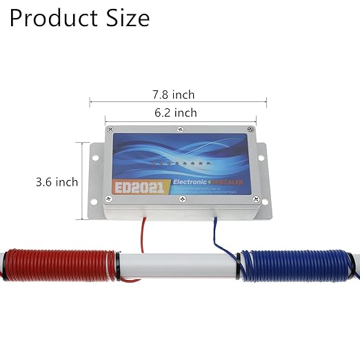 Electronic Water Descaler System, Reduces Limescale, Rust, and Minerals, No Chemicals, Easy Installation