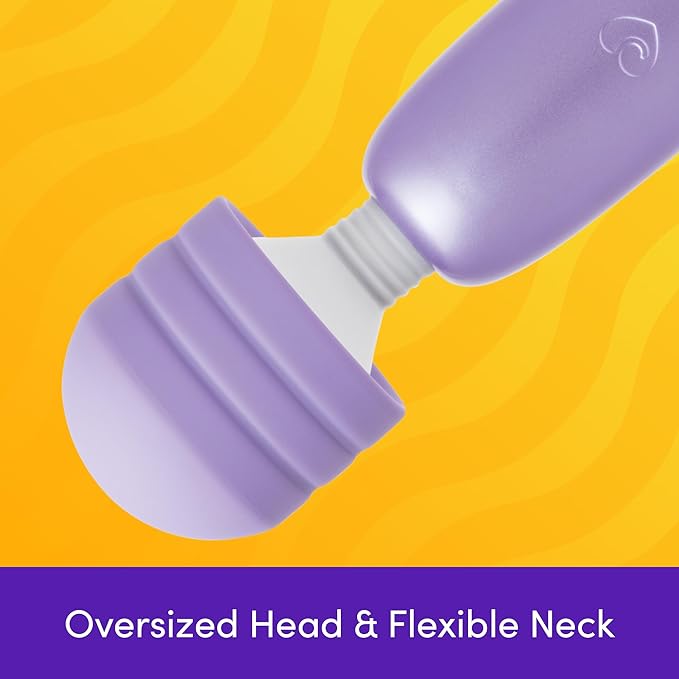 Lovehoney Powerful Electric Handheld Massager | Mains Powered Body Massage Tool with 12 Vibration Modes | Flexible Neck for Muscle Aches in Back, Neck, Shoulders, Legs | Lilac
