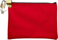 Medication Zipper Hood Security Bag with Included Padlock and Keys, Small Pill Bag, Travel Carry Pouch, Medicine Storage, 9 x 6 inches (Red)