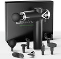 Massage Gun Deep Tissue, Percussion Massage Gun for Pain Relief Muscle Back Massager Gun for Athletes with 8 Attachments & 6 Speeds, Gift for Men Women, Black