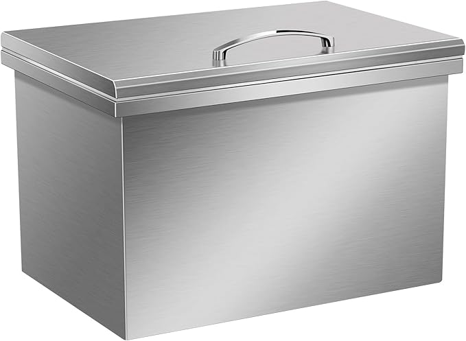 Commercial Stainless Steel Drop-in Ice Bin Chest – Insulated Bar Ice Well for Beverage Service