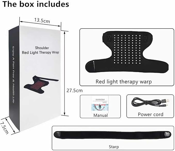 Red Light Therapy Shoe,Red Infrared Light Therapy for feet,660nm&850nm Near Infrared Light Boots(Dark Black) (for Shoulder)