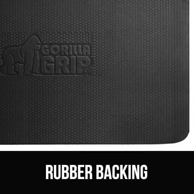 GORILLA GRIP Comfortable Cushioned Kitchen Mats for Floor, 58x20, Waterproof and Stain Resistant Soft Top, 3/4 Inch Thick Ergonomic Standing Desk Anti Fatigue Mat, Foam Supports Ankles and Feet, Brown