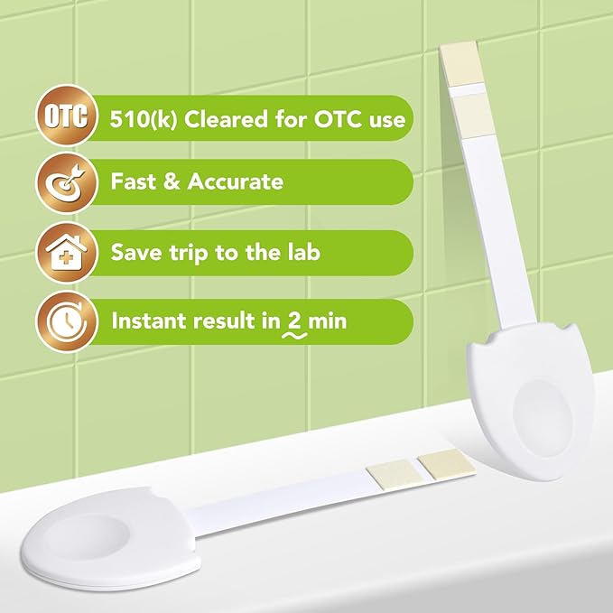 Easy@Home UTI Test Strips - Urinary Tract Infection Test Strip for Women Home UTI Testing Kit Detect Leukocytes and Nitrites Urine Dip Sticks Tailored Handle Design Less Mess (6 Pack) UTI-EZU-102:6