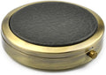 Retro Compact Pill Case with Mirror for Purse Travel Medicine Organizer (Dark Army Green)