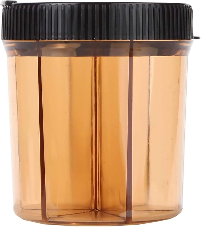 Trenton Gifts 6 Section Pill Box Organizer Black