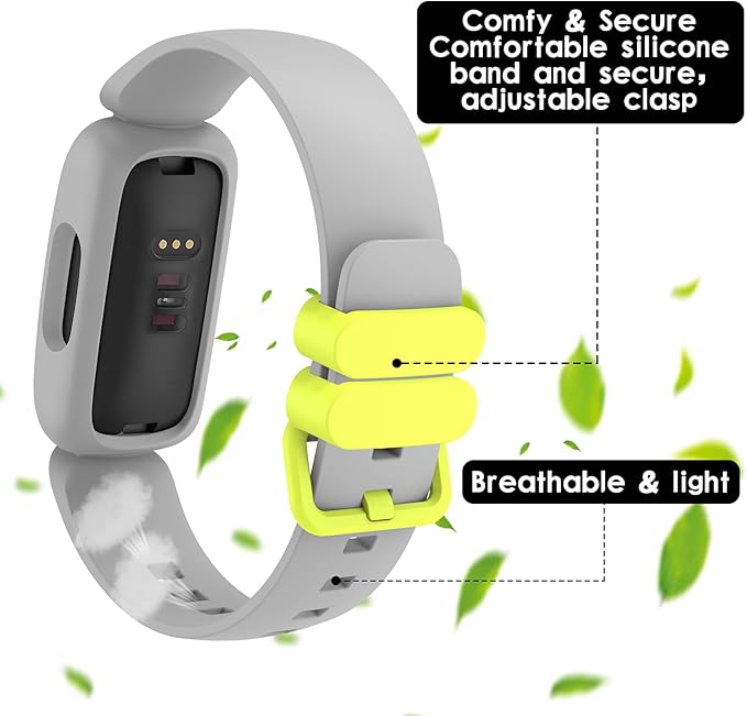Silicone Bands Compatible with Fitbit Ace 3, Waterproof Soft Replacement Bands for Kids Boys Girls Bracelet Accessories Sports Band