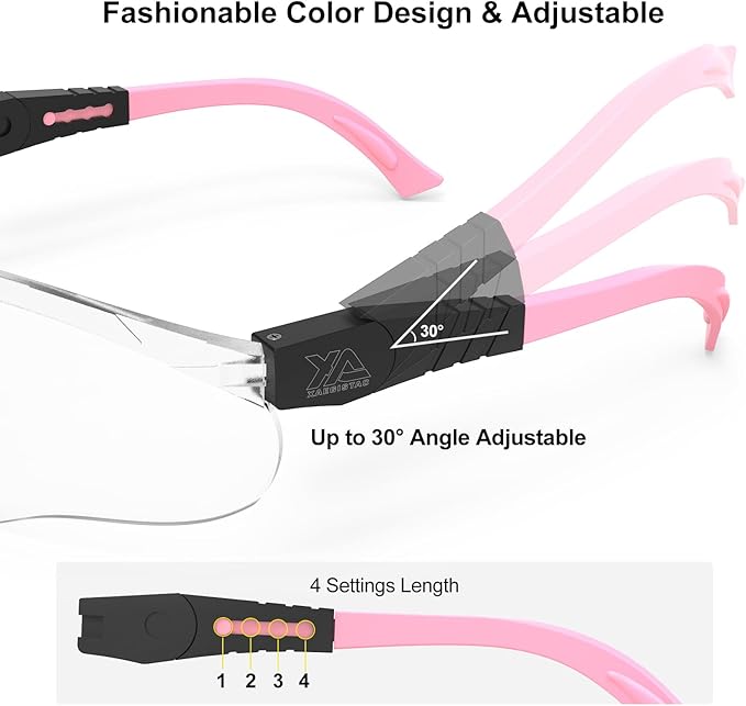 xaegistac Shooting Glasses Anti-fog Shooting Range Eye Protection, Adjustable Safety Glasses with Zipper Hard Case
