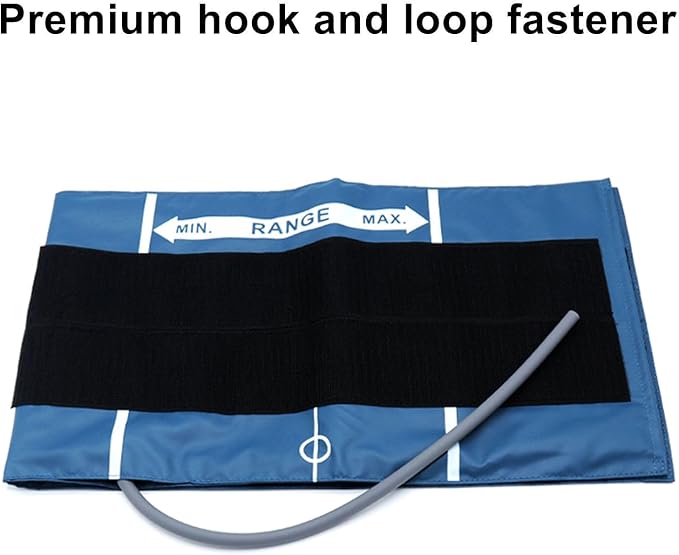 Universal NIBP Cuff with BP12 Connector for Thigh, 46-66 cm Reusable Single Tube PU Replacement BP Cuff with Inner Airbag for Blood Pressure Monitor Machine