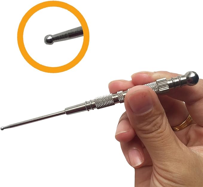 Spring Loaded Ear and Body Point Probe Stimulator Pocket Ear Chart and Pouch