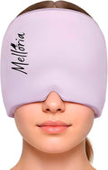 Migraine Relief Cap – Reusable Cooling Hat with Headache & Stress Relief | Soft, Stretchy Fit & Gentle Compression | Self-Care Essential Cold Gel Pack (Violet)