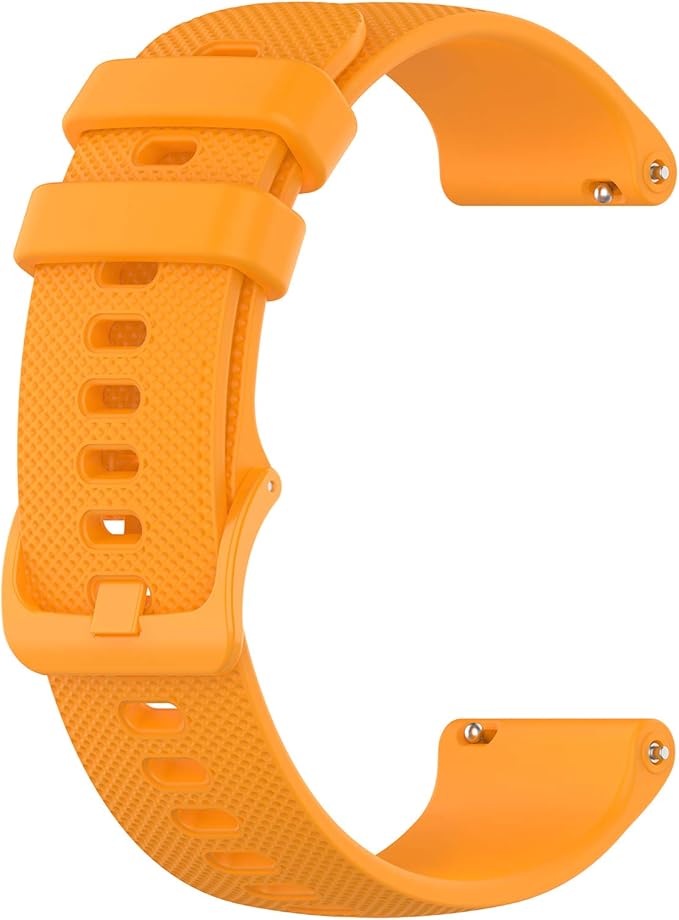 Compatible with Garmin Venu Sq Bands for Women Men, 20mm Quick Release Silicone Replacement Band Wristbands Straps Bracelet Fit for Garmin Vivoactive 3 Music, Forerunner 245 645 (Orange)