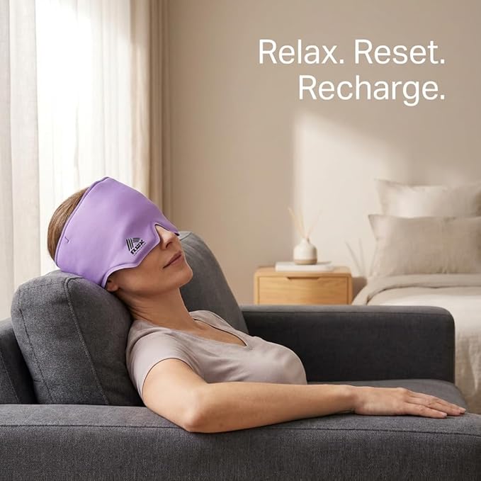 RBX Migraine Relief Cap Hot and Cold Headache Relief Cap Gel Mask, Hangover Headache Relief