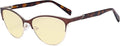 Eyekepper Ladies Cateye Blue Light Filter Glasses - Digital Eyegalsses Blocking Computer Screen UV Rays - Anti Glare Filter Reduce Eye Strain Yellow Filter - Brown
