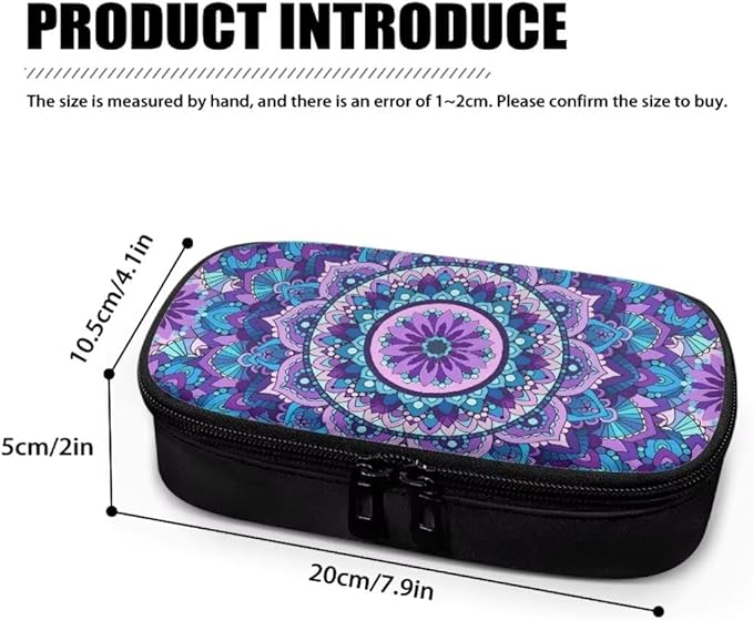 Mandala Flower Diabetic Supplies Travel Case, Storage Carrying Bag for Diabetes Testing Kit, Blood Glucose Monitor Meters, Test Strips, Medication, Lancets, and Other Diabetic Supplies
