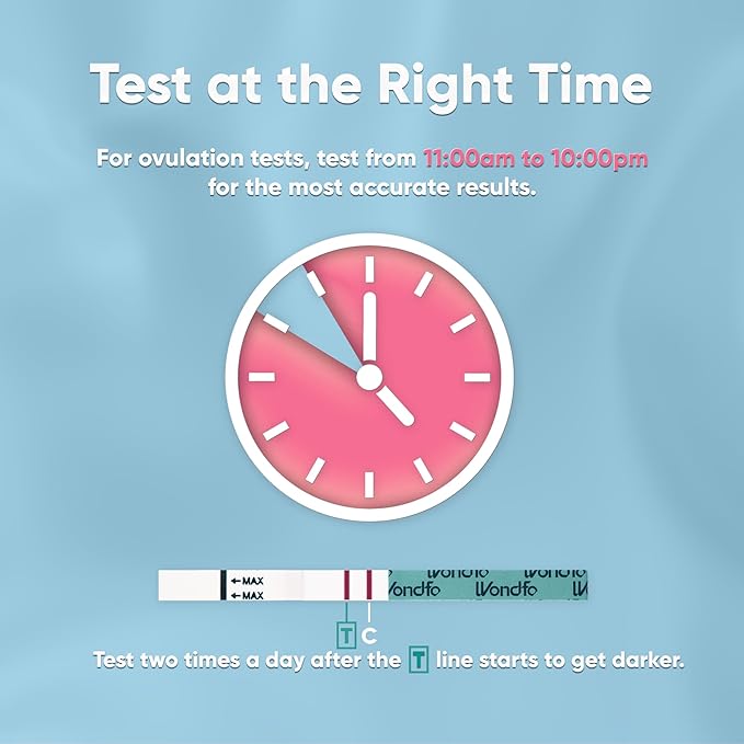 Wondfo Ovulation Test Strips - Women Fertility Tracking and Pregnancy Planning with Cycle-Detecting LH Surge - Highly Sensitive and Fast Result at Home Kit (50 Count) (Pack of 2)
