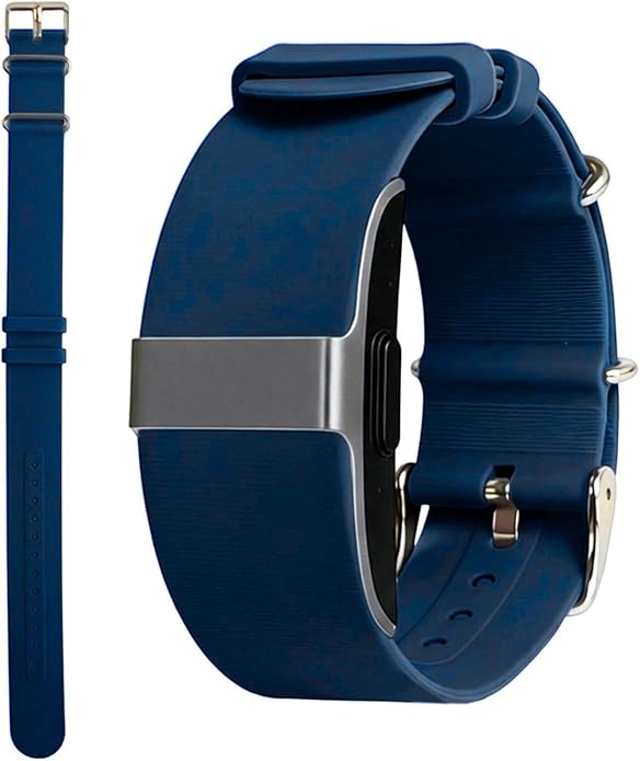 Silicone Loop Strap Compatible with Hume Health Band, Soft Silicone Replacement Band Adjustable Clasp Buckle Closure Strap Wristband for Fitness Tracker