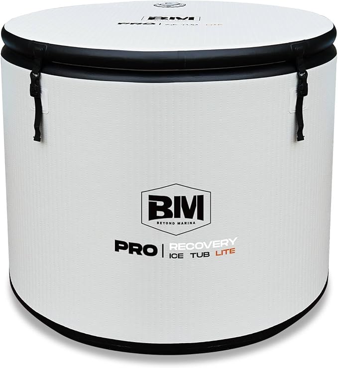 Inflatable Ice Bath Tub for Athletes, Cold Plunge Recovery Tub with Insulated Lid, EVA Groundsheet, Backpack, 140 Gallon Capacity, 37.4" x 37.4" x 29.53", Portable Durable Design