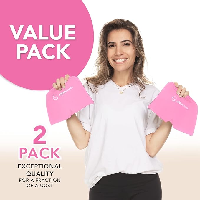 2 Pack Migraine Relief Ice Head Wrap Headache and Migraine Hat | Cold Gel Head Ice Pack with Face and Eye Mask Compress for Cooling Migraine Relief - Pink 2 Pack