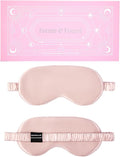 Formé & Found Luxury Silk Sleep Mask, 100% 6A Mulberry Silk Eye Mask for Sleeping, 22 Momme Weighted Sleep Mask for Men & Women, Eye Mask for Sleep, Blackout Sleeping Mask（Pink）