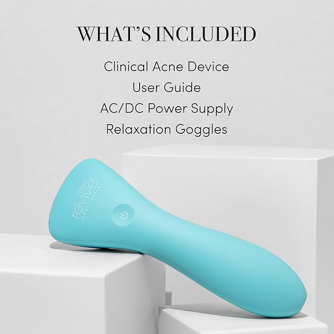 ReVive Clinical Acne Device, Red & Blue Light Wand for Breakouts, FDA-Cleared Acne Tools, 3-Minute Face Tools for Skincare, Plug-In Design