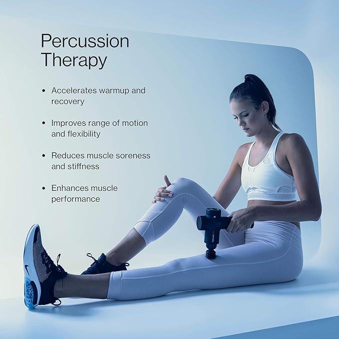 Hypervolt Plus, Featuring Quiet Glide Technology - Handheld Percussion Massage Gun | 3 Speeds, 5 Interchangeable Heads | Helps Relieve Sore Muscles and Stiffness (Hypervolt Plus w/Bluetooth)