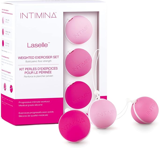 INTIMINA Laselle Weighted Exerciser Set - Women’s 3 Pelvic Floor Weights (28g, 38g, 48g)