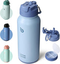 BOTTLE BOTTLE 32oz Insulated Water Bottle Stainless Steel Sport Water Bottle with Straw Dual-use Lid Design for Gym with Pill Box