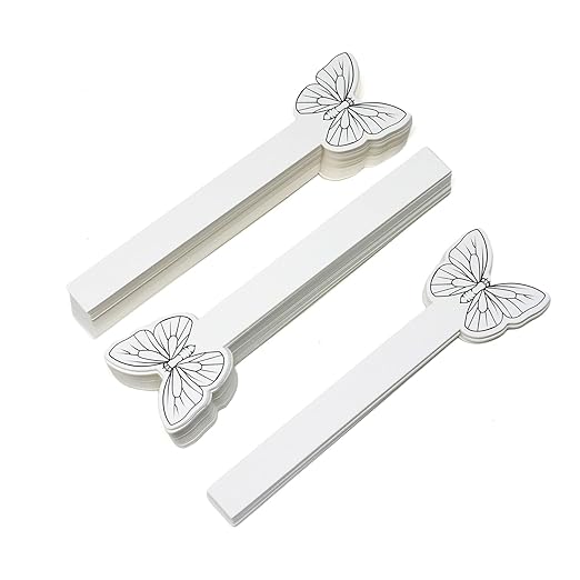Honbay 100PCS Cute Butterfly Disposable Perfume Test Strips Essential Oils Paper Test Strips Smelling Test Paper White Testing Strips Aromatherapy Fragrance Tester Strips
