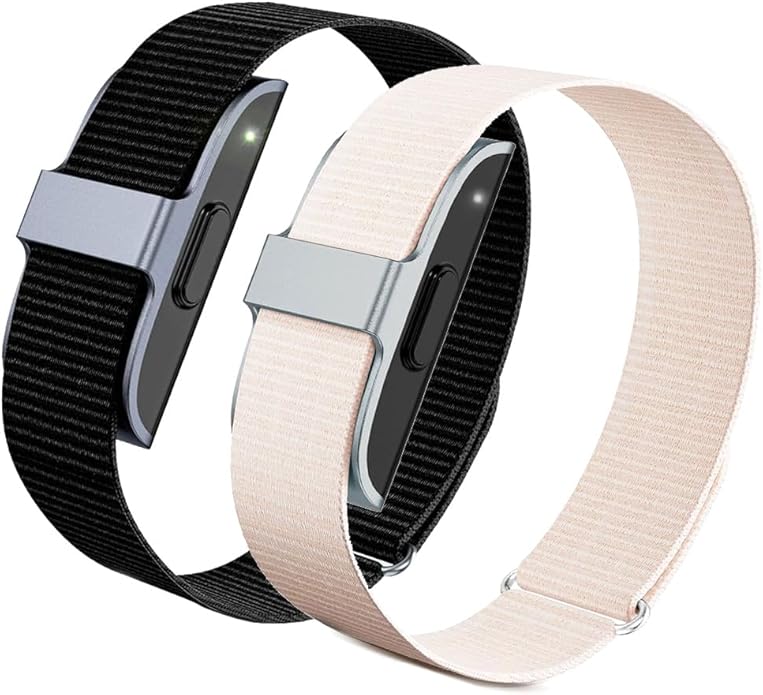 2 Pack Nylon Loop Strap Compatible for Hume Band, Soft Breathable Sport Adjustable Replacement Strap Wristband for Hume Health Band Fitness Tracker Men Women