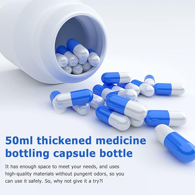 Waterproof Portable Pill Case 40Pcs Compact Moistproof Pill Holder Travel Medication Organizer 2.36X2.75X1.37In with Spiral Bottle Design