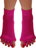 Women Toe Separator Socks Toeless Foot Alignment Socks for Yoga GYM Massage Pain Relief Improves Circulation Stretchy