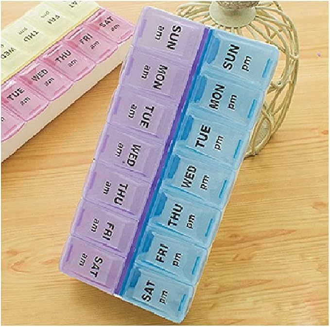 Pill Medicine Organizer Reminder Storage Box 14 Days or 2 Weeks, Pack of 1