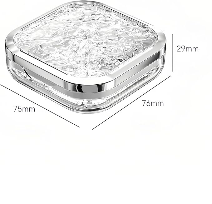 Stylish Pill Organizer Crytal Clear, Waterproof Pill Case for Daily Vitamins, Medicine, Supplements, Travel Pill Box, Cute, Portable with Elegant Design (4 Compartments)
