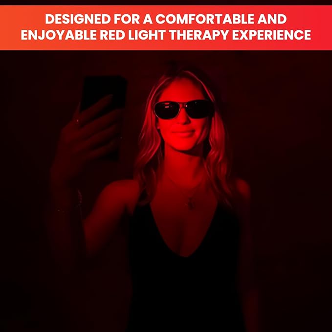 Mito Red Light Therapy Glasses - Eye Protection for Red Light (600nm-900nm) - Goggles