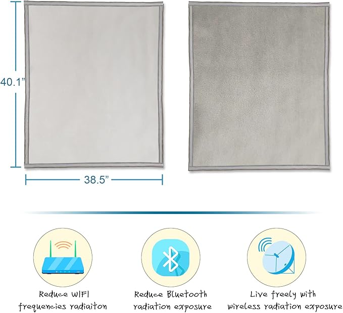 STARLENGET EMF Blanket for Pregnant and Babies, 5G Anti-Radiation Faraday Blanket, WiFi Bluetooth Electric Wave Pregnancy Protection, 38'' x 40''