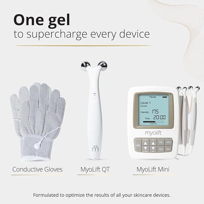 7eWellness Myolift ReNu Conductive Gel for Microcurrent, Renu Microcurrent Conductive Gel for Face Dry Skin(4oz / 118ml)