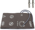NIBP Cuff with BP12 Connectors for Thigh, 42-54 cm Dual Tubes Reusable PU Brown Replacement Blood Pressure Cuff with Inner TPU Airbag