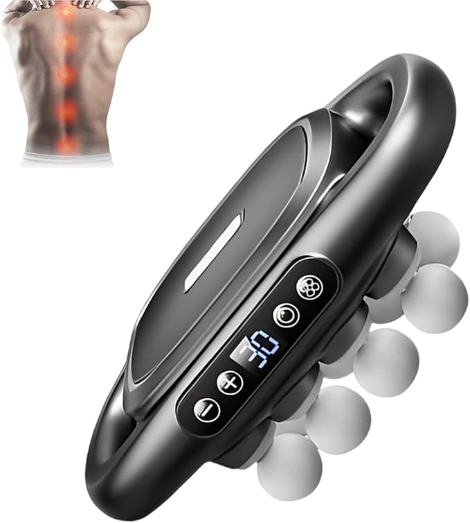 16-Drive 8-Head Massage Gun Set,Massage Gun with 16 Attachments & Red Light Therapy - Quiet 8-Speed Muscle Massager for Back,Legs,Full Body Pain Relief,Recovery and Relaxation (Black-12)