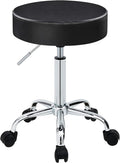 DUHOME 410 Adjustable Height Swivel Medical Clinic Tattoo Spa Salon Stool with Wheels (Black)