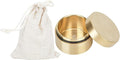 Estink Brass Mini Container, Outdoor Round Shape Brass Box Metal Jewelry Sealed Container Proof Storage Box for Pills Tea Leaves Jewelry (M)